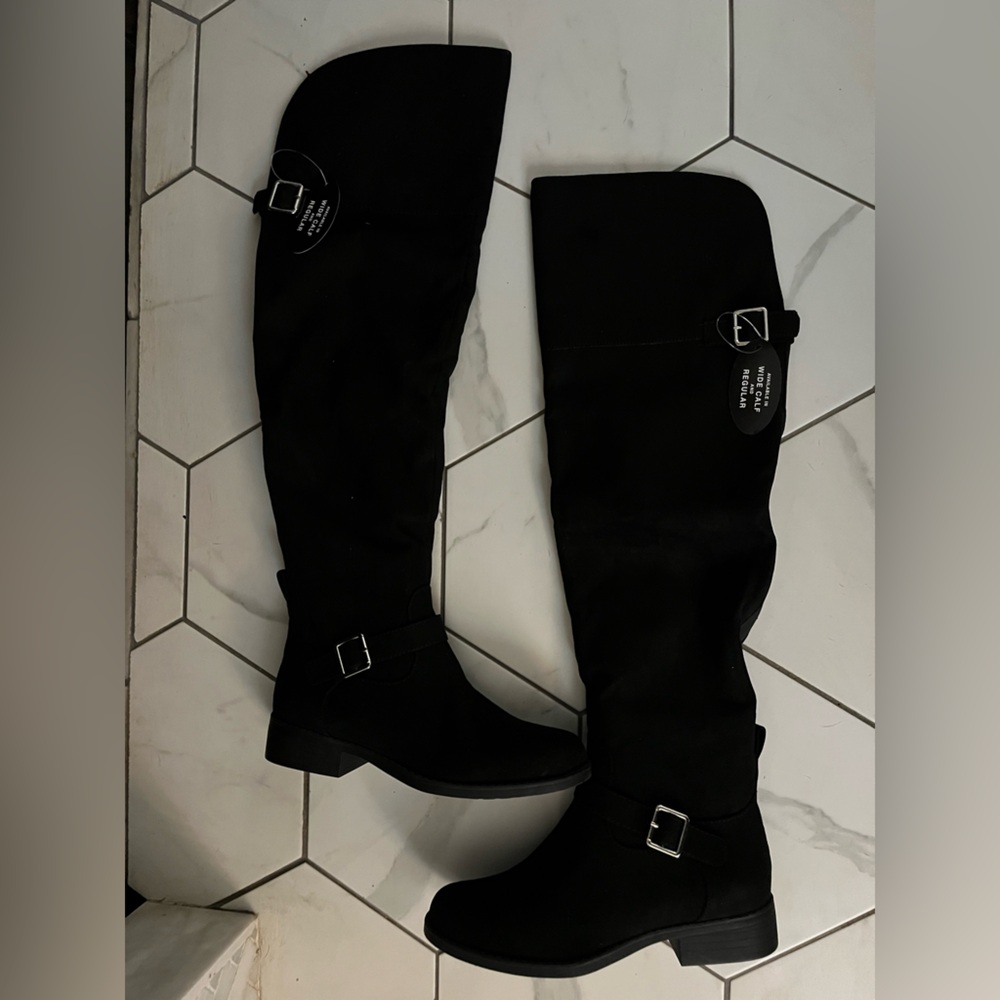 Sun + Stone Black Heeled Boots